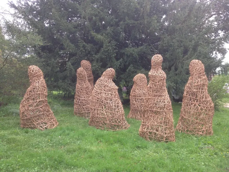Network of Cistercians - Installation (2018) - Wild clematis by Véronique Matteudi