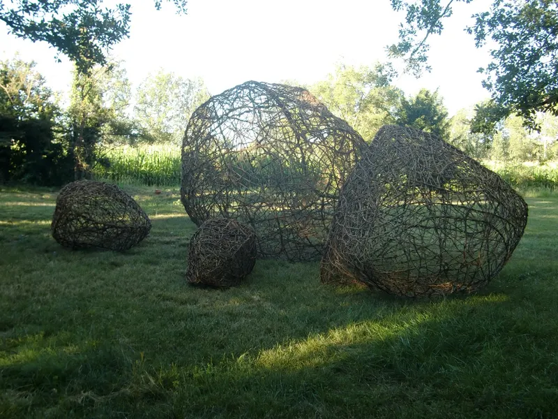 Spheres - Installation (2012) - Wild clematis by Véronique Matteudi
